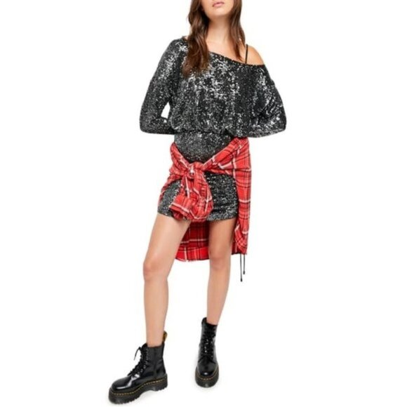 Free People Giselle Sequin Minidress - Picture 3 of 11